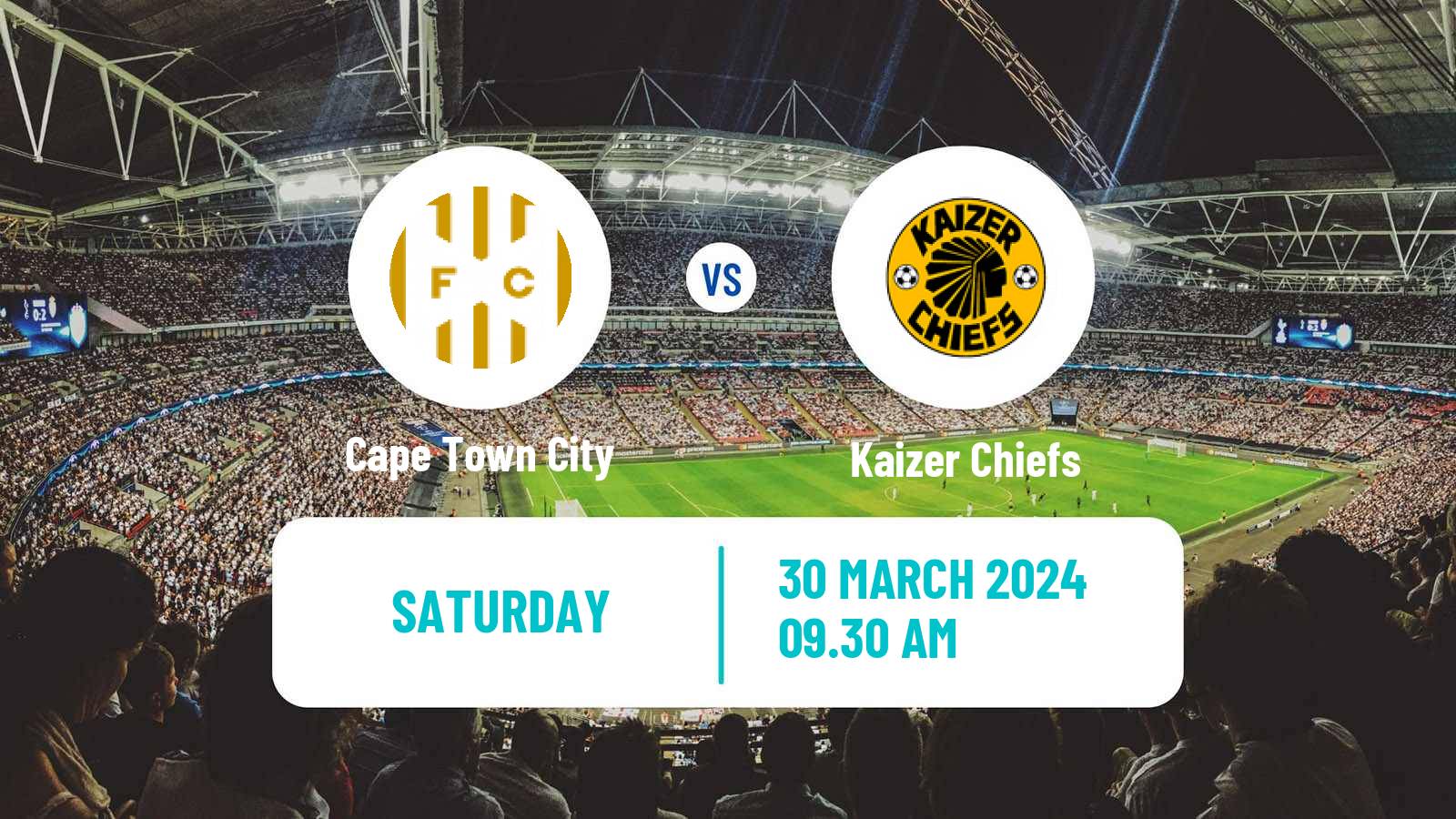 Soccer South African Premier Soccer League Cape Town City - Kaizer Chiefs