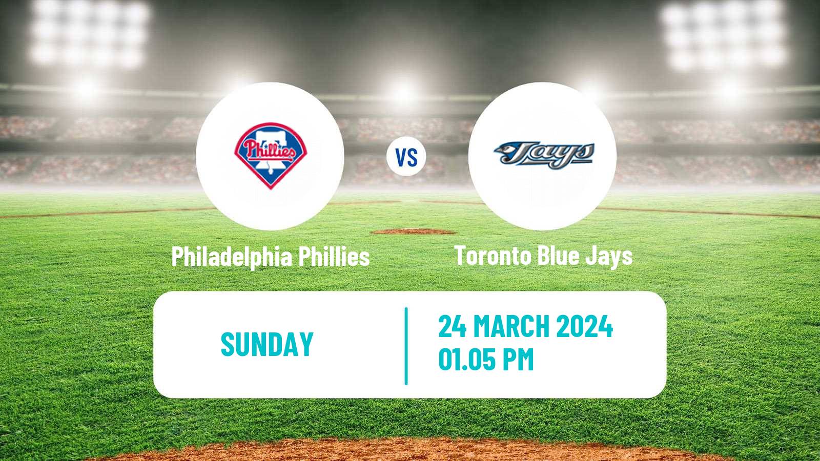 Baseball MLB Spring Training Philadelphia Phillies - Toronto Blue Jays