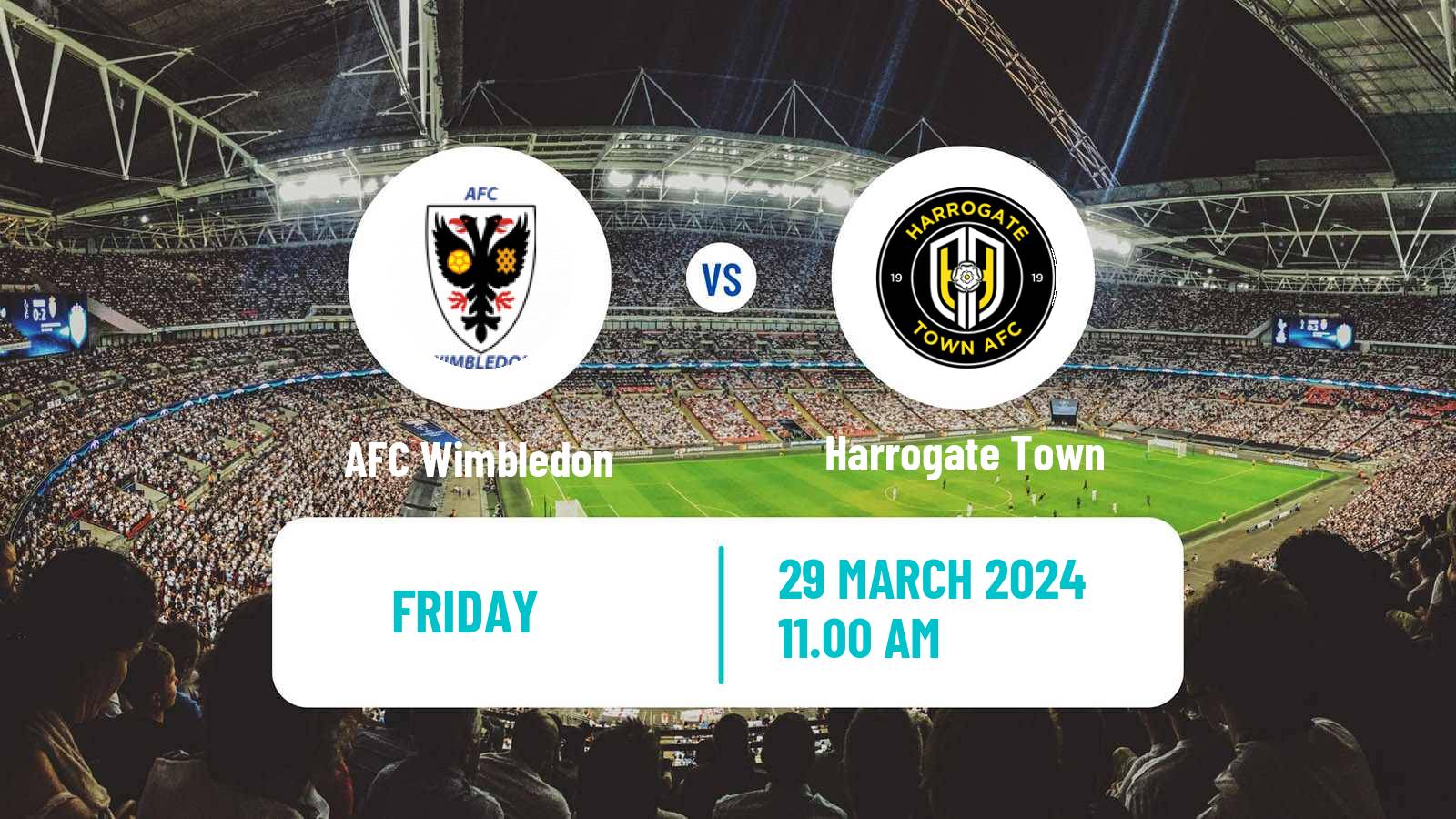 Soccer English League Two AFC Wimbledon - Harrogate Town