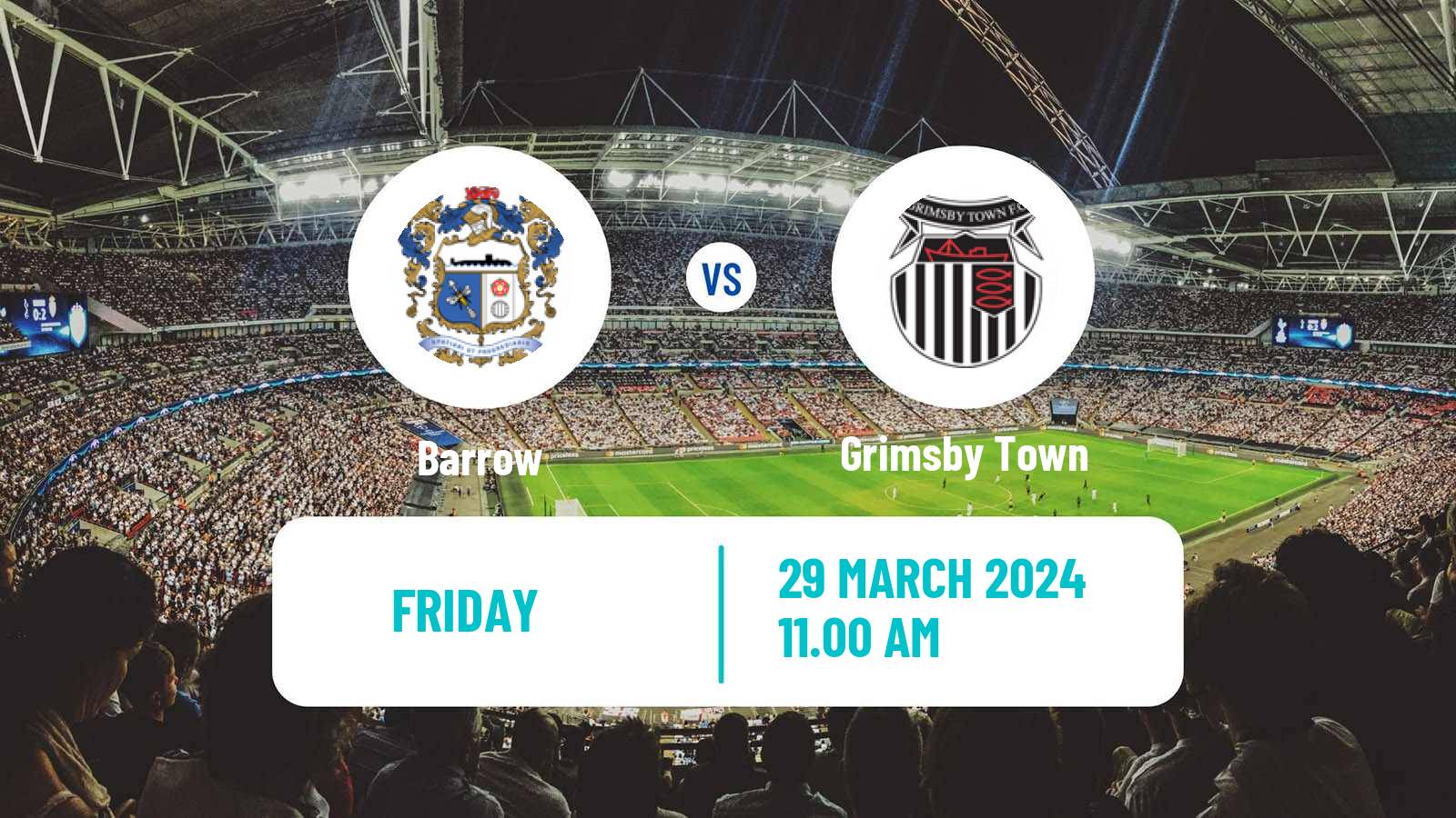 Soccer English League Two Barrow - Grimsby Town