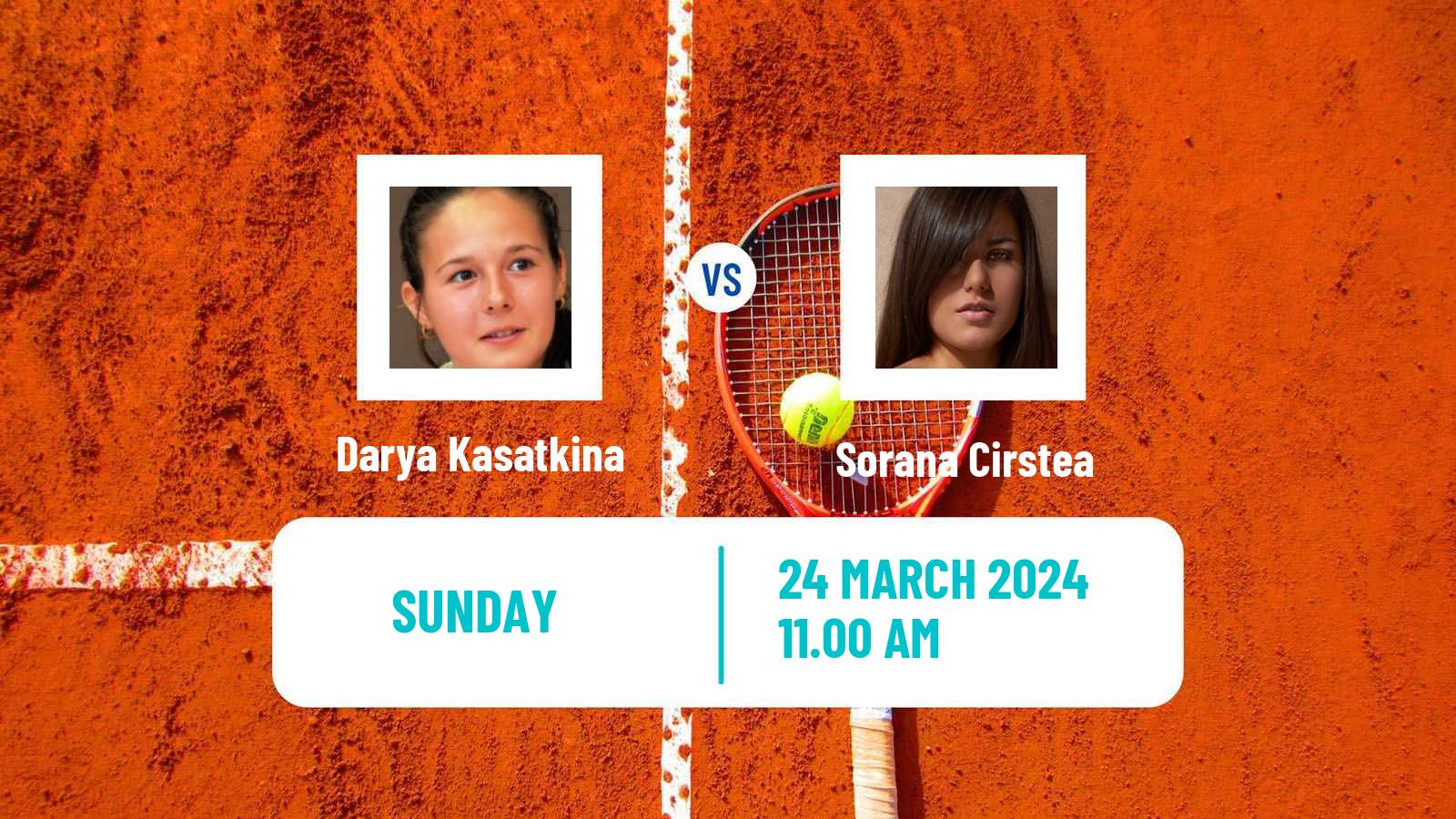 Tennis WTA Miami Darya Kasatkina - Sorana Cirstea