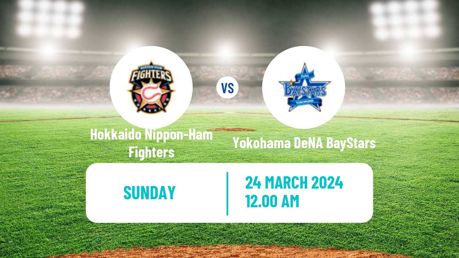 Baseball NPB Hokkaido Nippon-Ham Fighters - Yokohama DeNA BayStars