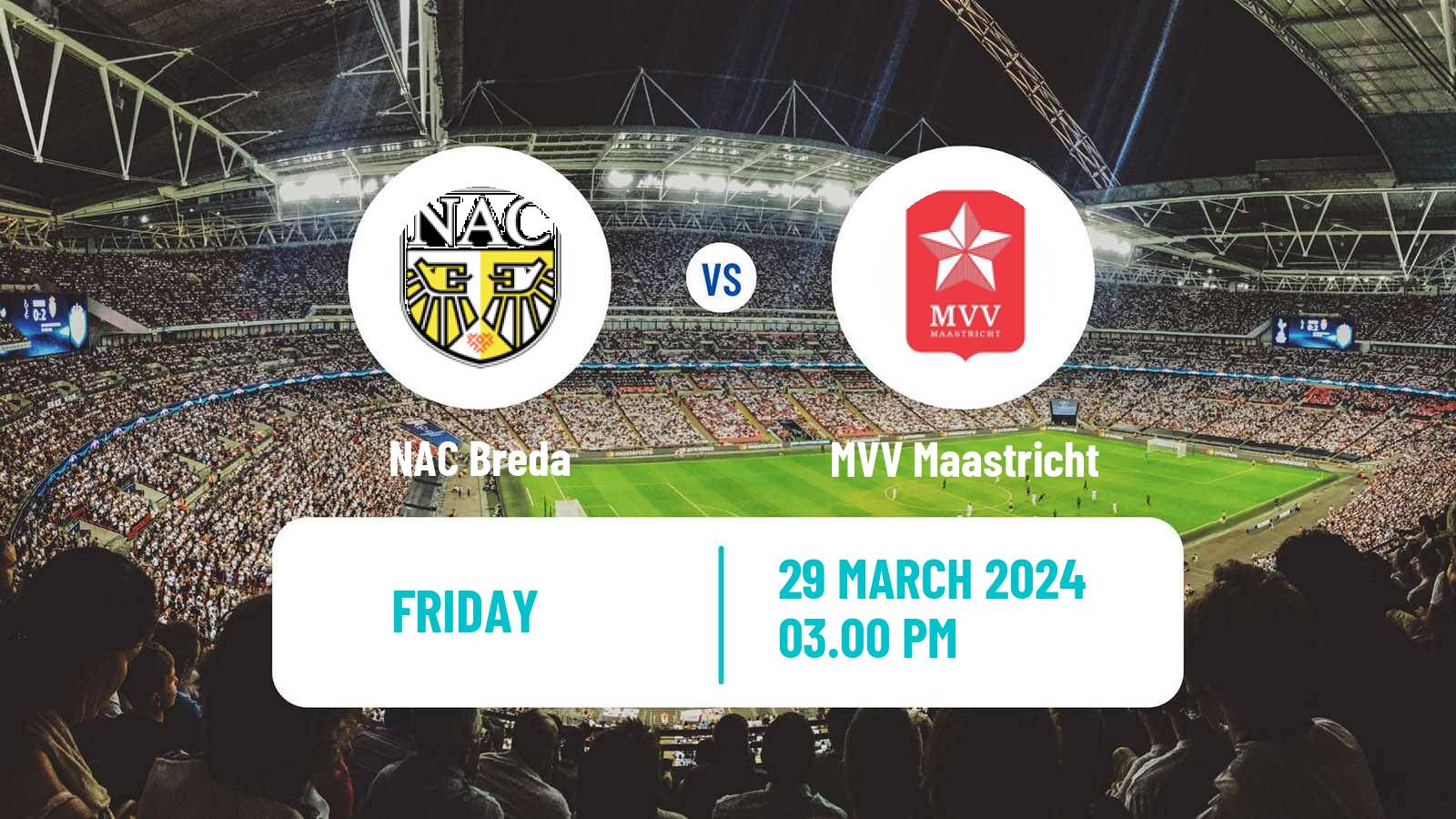 Soccer Dutch Eerste Divisie NAC Breda - MVV Maastricht