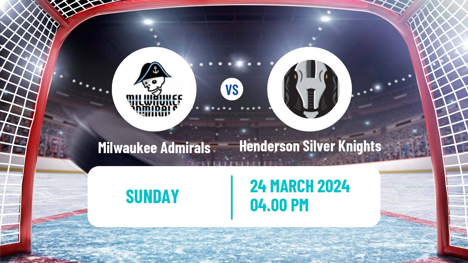 Hockey AHL Milwaukee Admirals - Henderson Silver Knights
