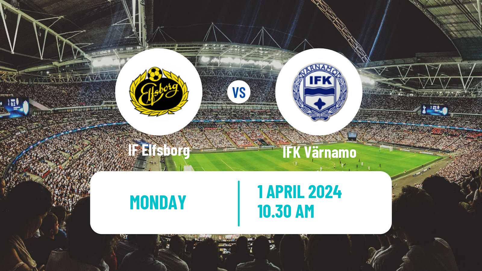 Soccer Swedish Allsvenskan Elfsborg - Värnamo
