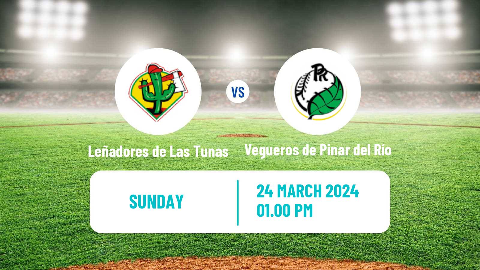 Baseball Cuba Serie Nacional Baseball Leñadores de Las Tunas - Vegueros de Pinar del Río