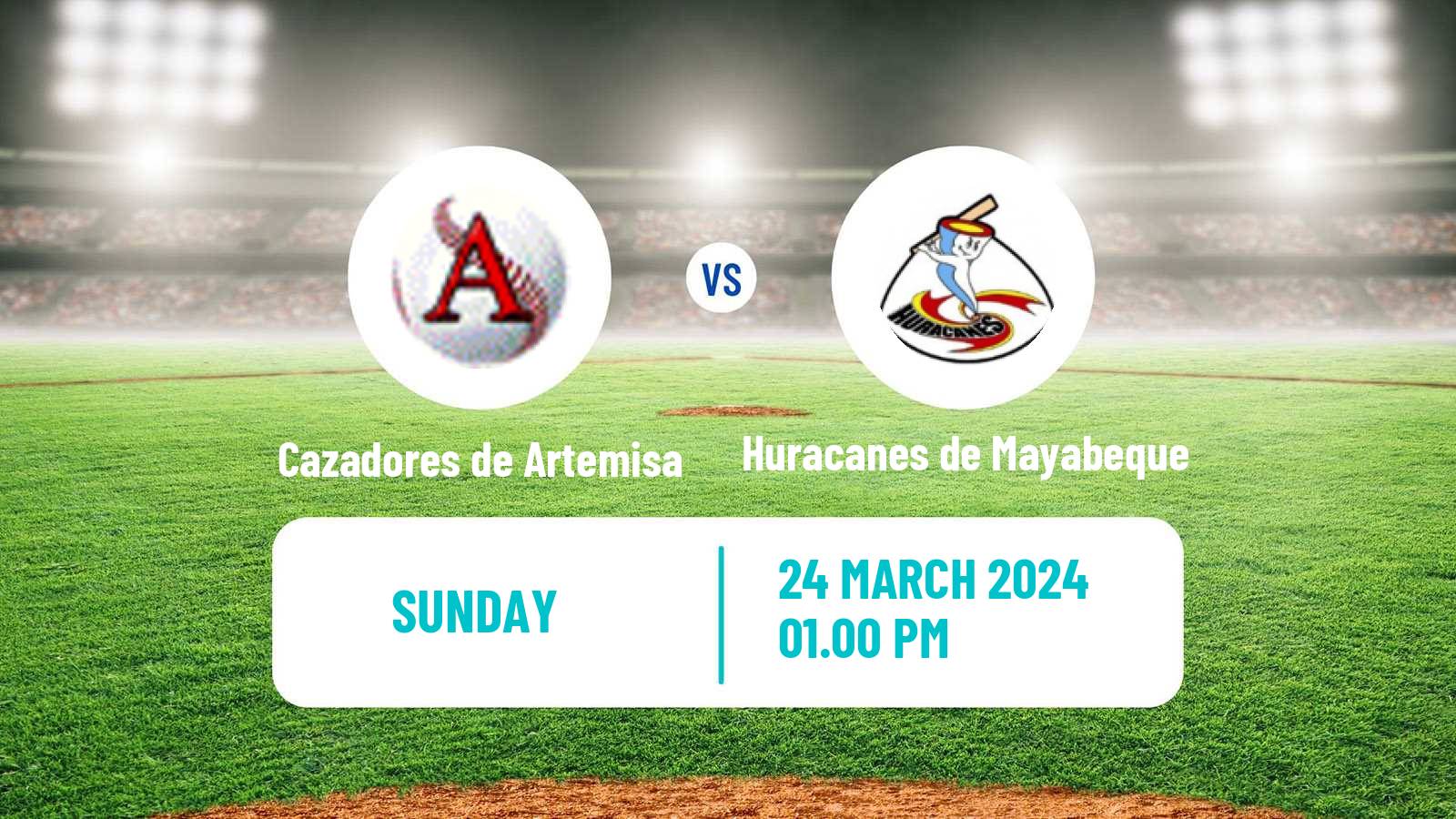 Baseball Cuba Serie Nacional Baseball Cazadores de Artemisa - Huracanes de Mayabeque