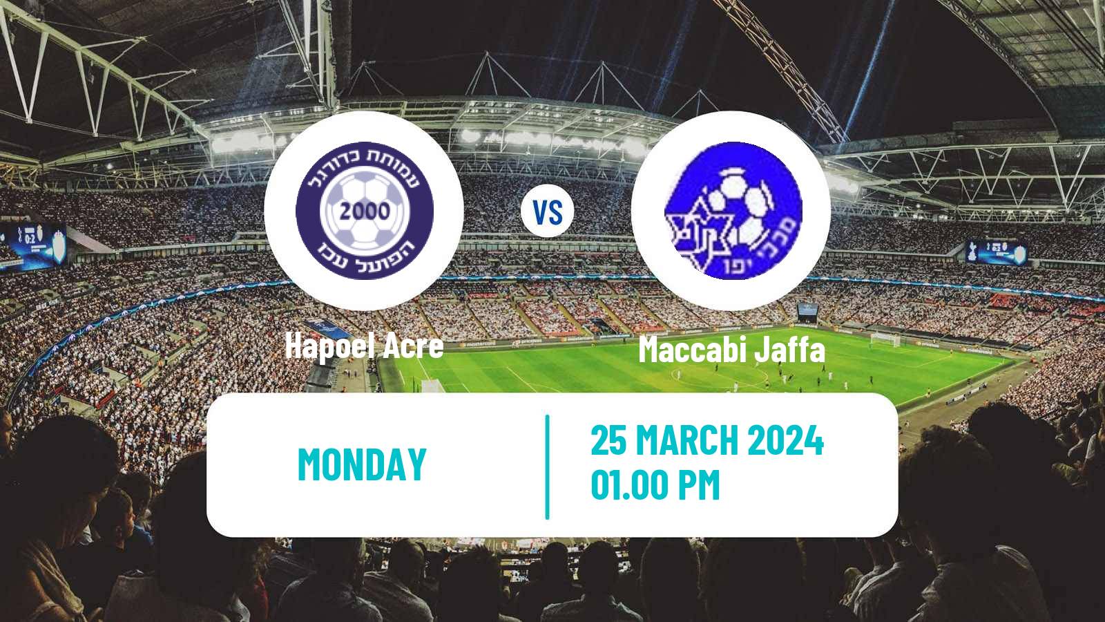 Soccer Israeli Liga Leumit Hapoel Acre - Maccabi Jaffa