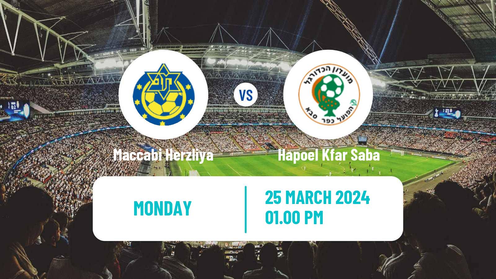 Soccer Israeli Liga Leumit Maccabi Herzliya - Hapoel Kfar Saba