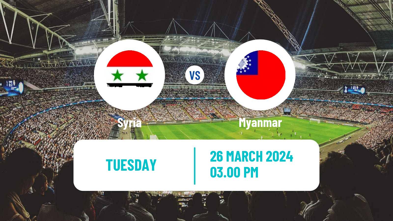 Soccer FIFA World Cup Syria - Myanmar