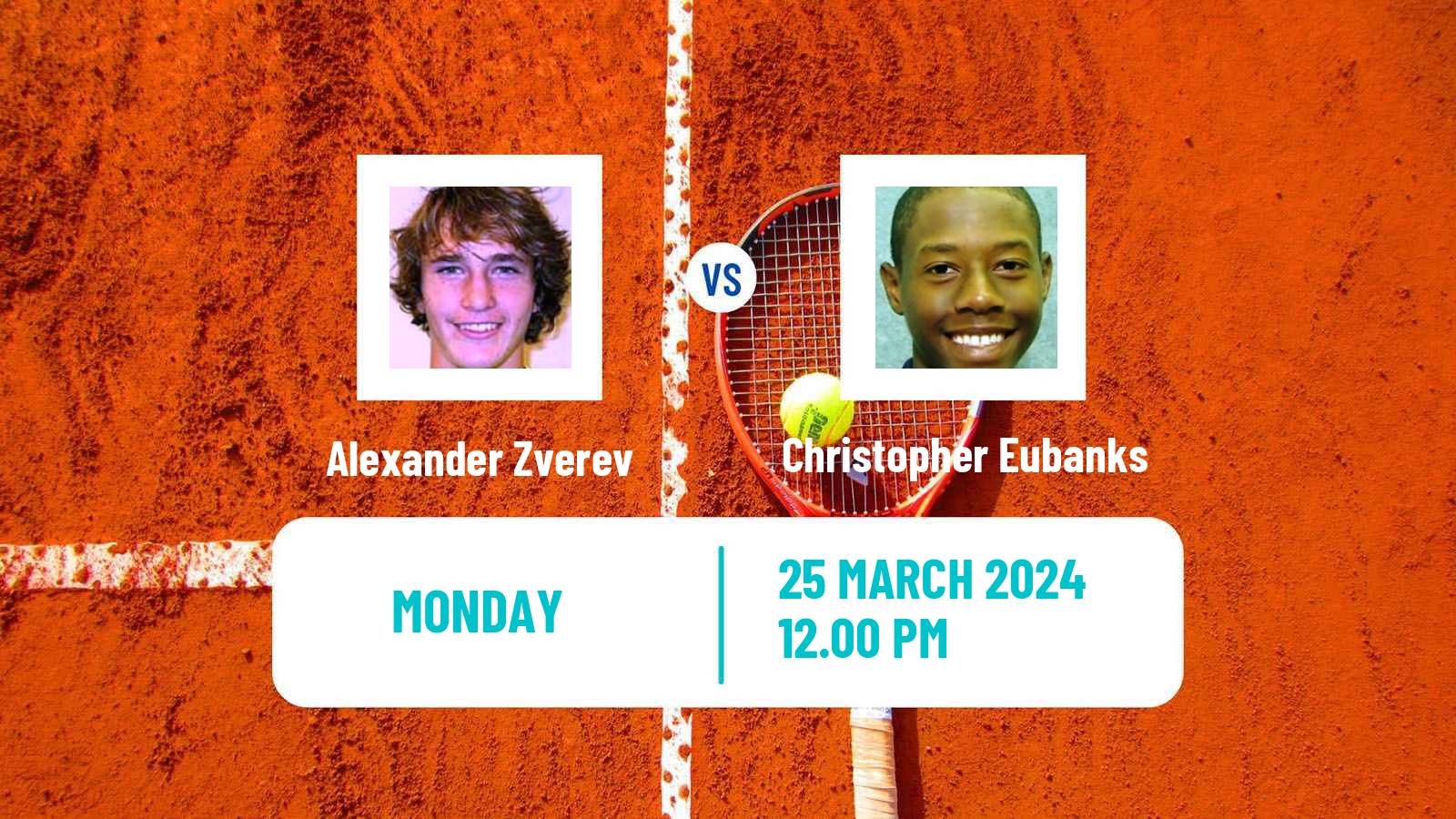 Tennis ATP Miami Alexander Zverev - Christopher Eubanks