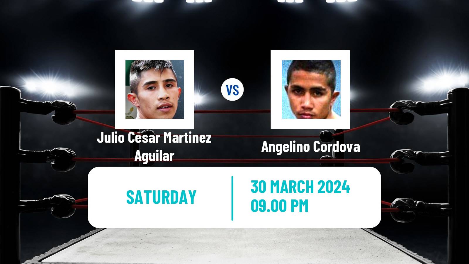 Boxing Flyweight WBC Title Men Julio Cesar Martinez Aguilar - Angelino Cordova