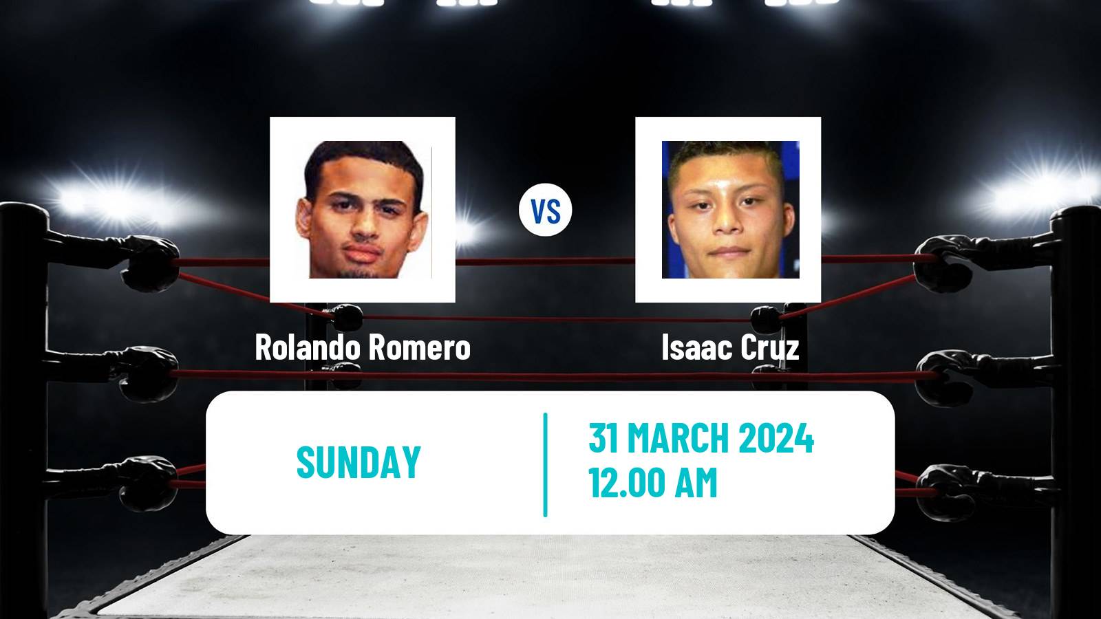 Boxing Super Lightweight WBA Title Men Rolando Romero - Isaac Cruz