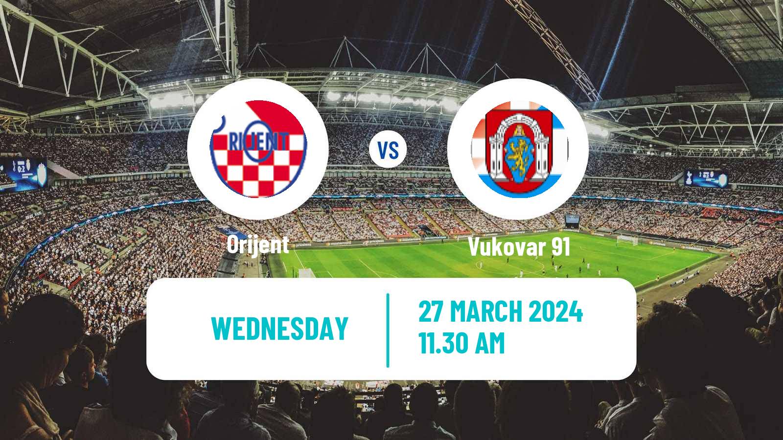 Soccer Croatian Prva NL Orijent - Vukovar 91