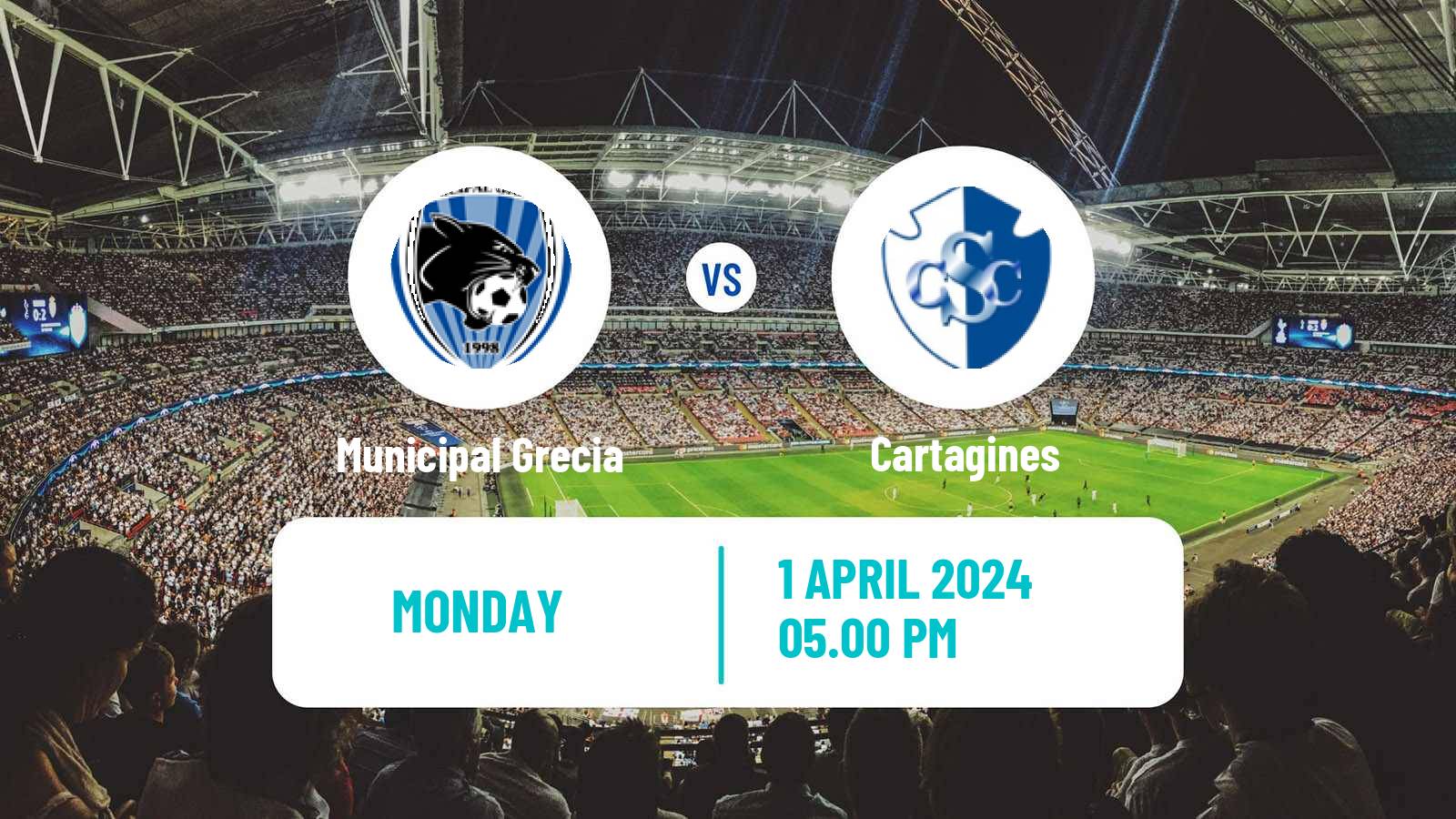 Soccer Costa Rican Primera Division Municipal Grecia - Cartagines