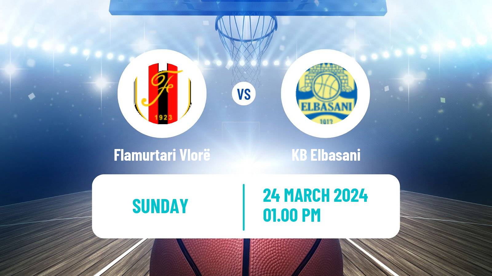 Basketball Albanian Superliga  Basketball Flamurtari Vlorë - Elbasani