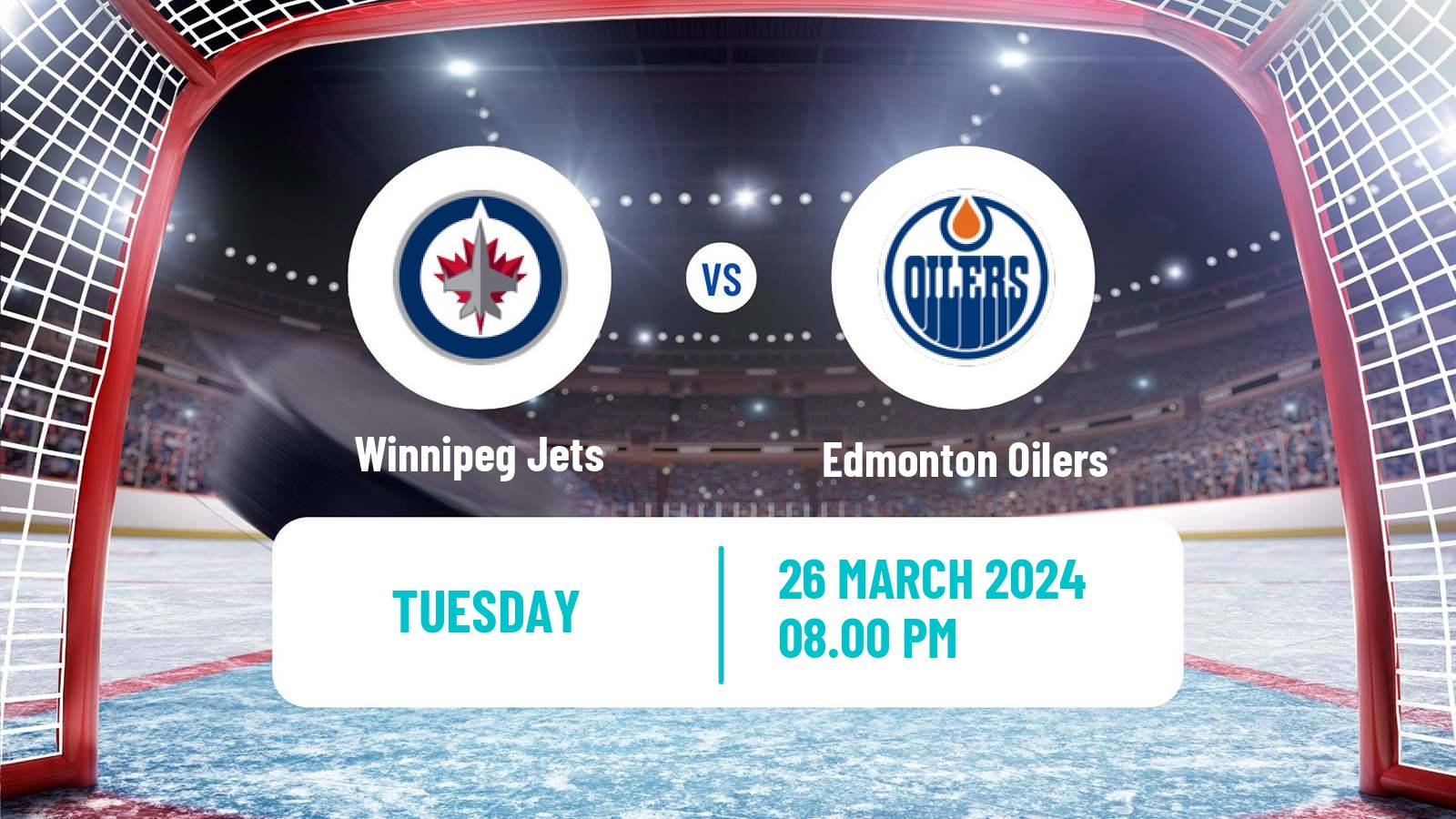 Hockey NHL Winnipeg Jets - Edmonton Oilers