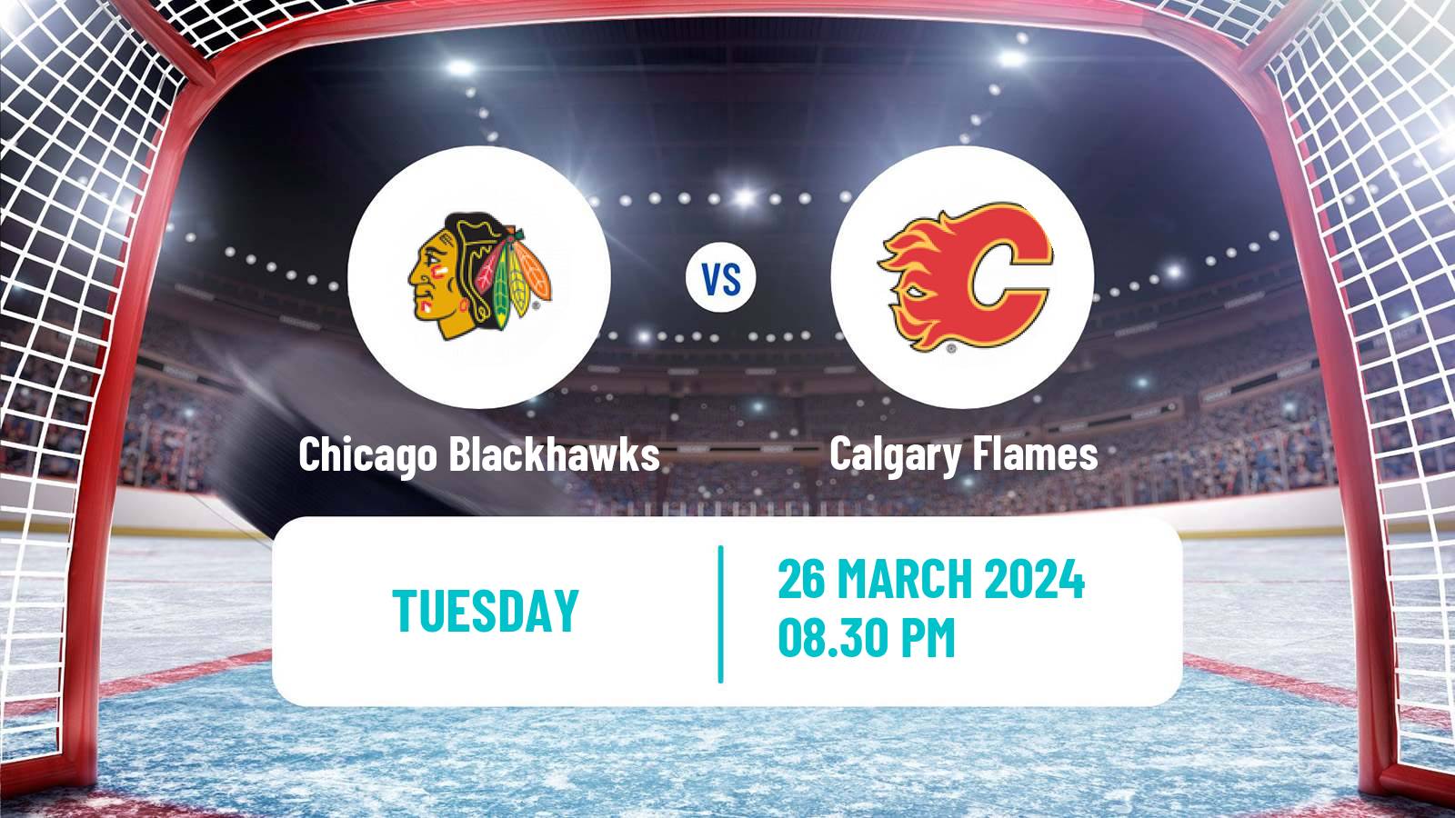 Hockey NHL Chicago Blackhawks - Calgary Flames