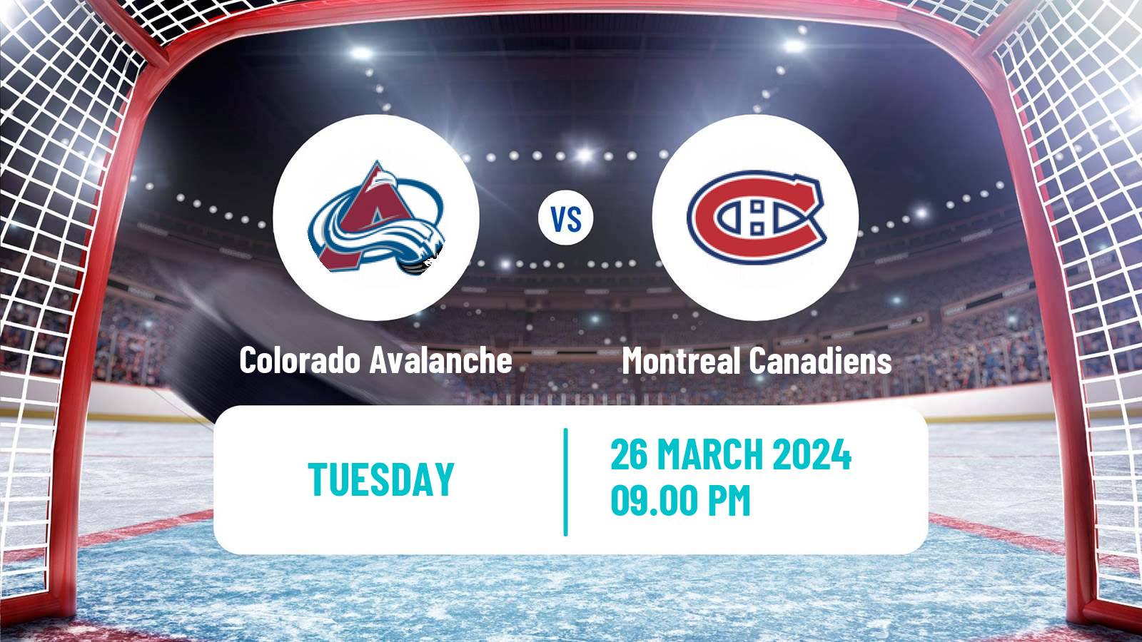 Hockey NHL Colorado Avalanche - Montreal Canadiens