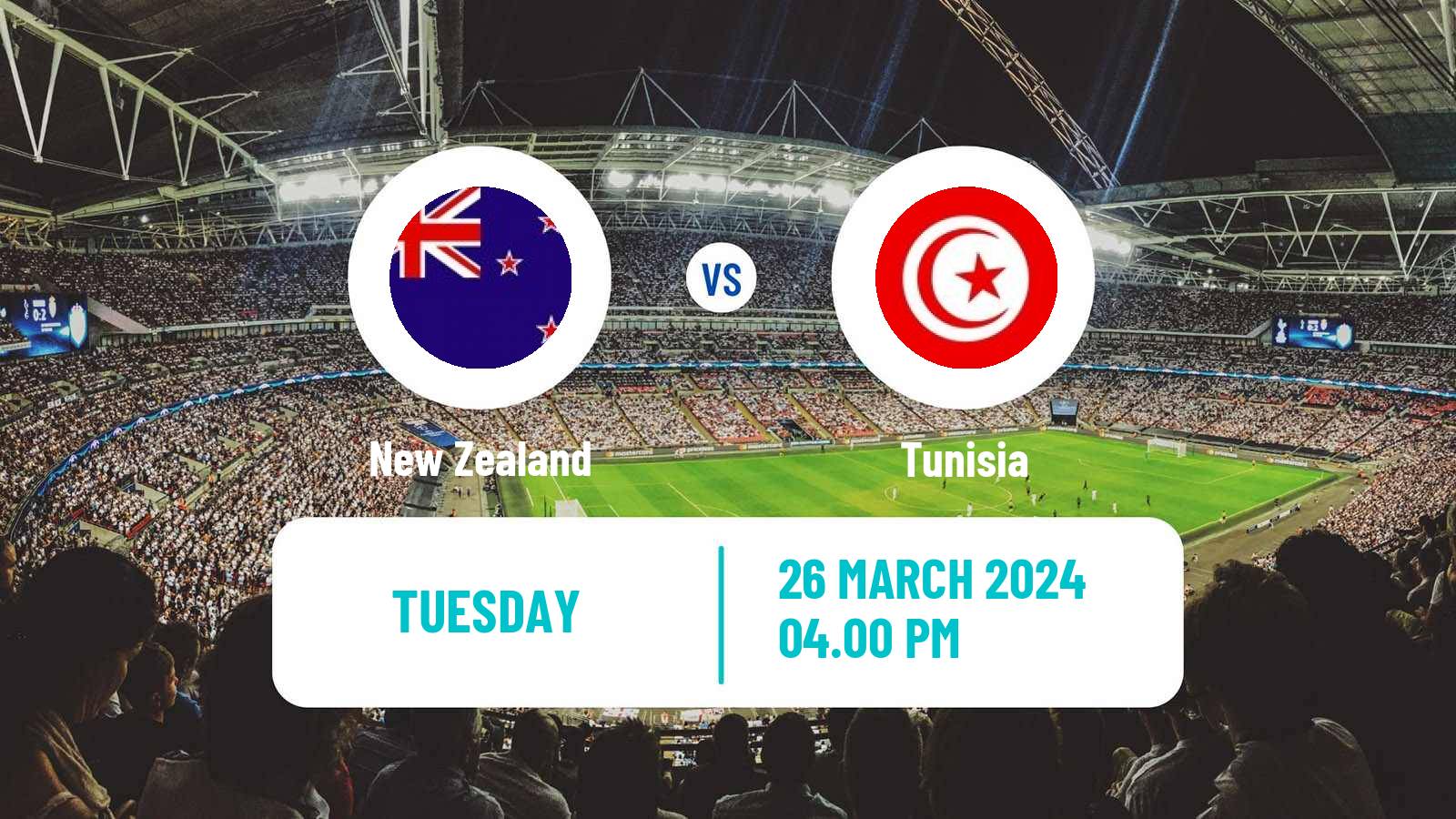 Soccer Friendly New Zealand - Tunisia