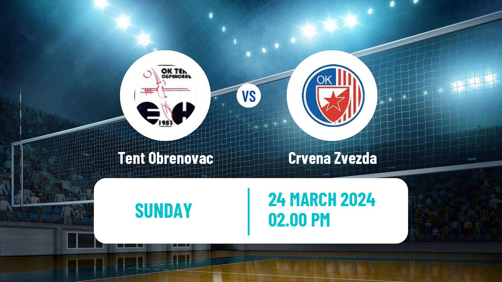 Volleyball Serbian Liga Volleyball Women Tent Obrenovac - Crvena Zvezda