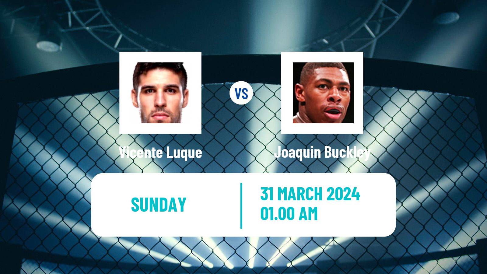 MMA Welterweight UFC Men Vicente Luque - Joaquin Buckley