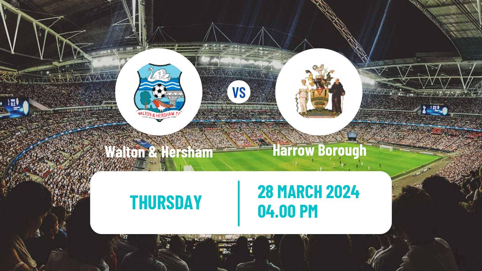 Soccer English Southern League South Division Walton & Hersham - Harrow Borough