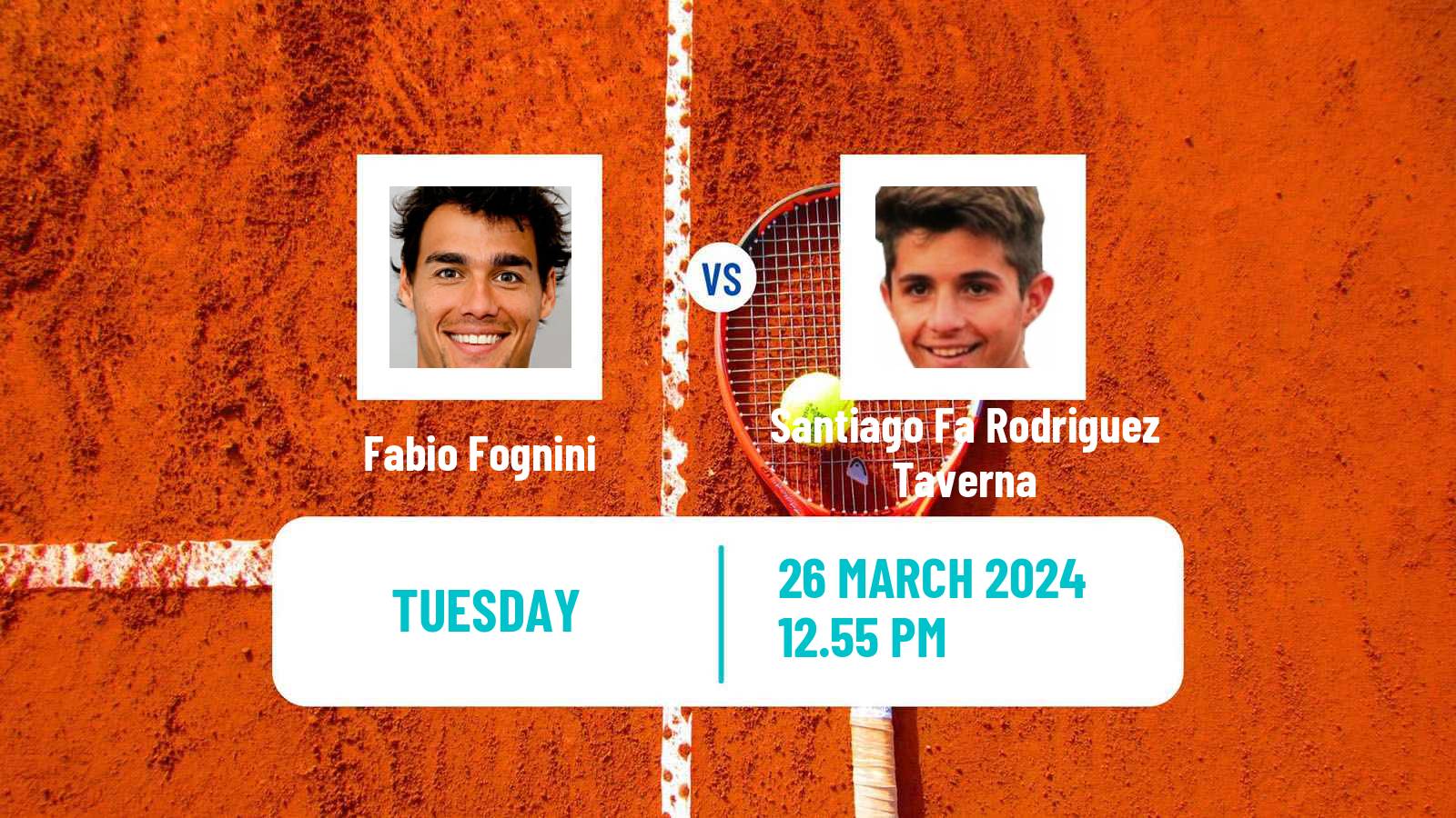 Tennis Naples 3 Challenger Men Fabio Fognini - Santiago Fa Rodriguez Taverna