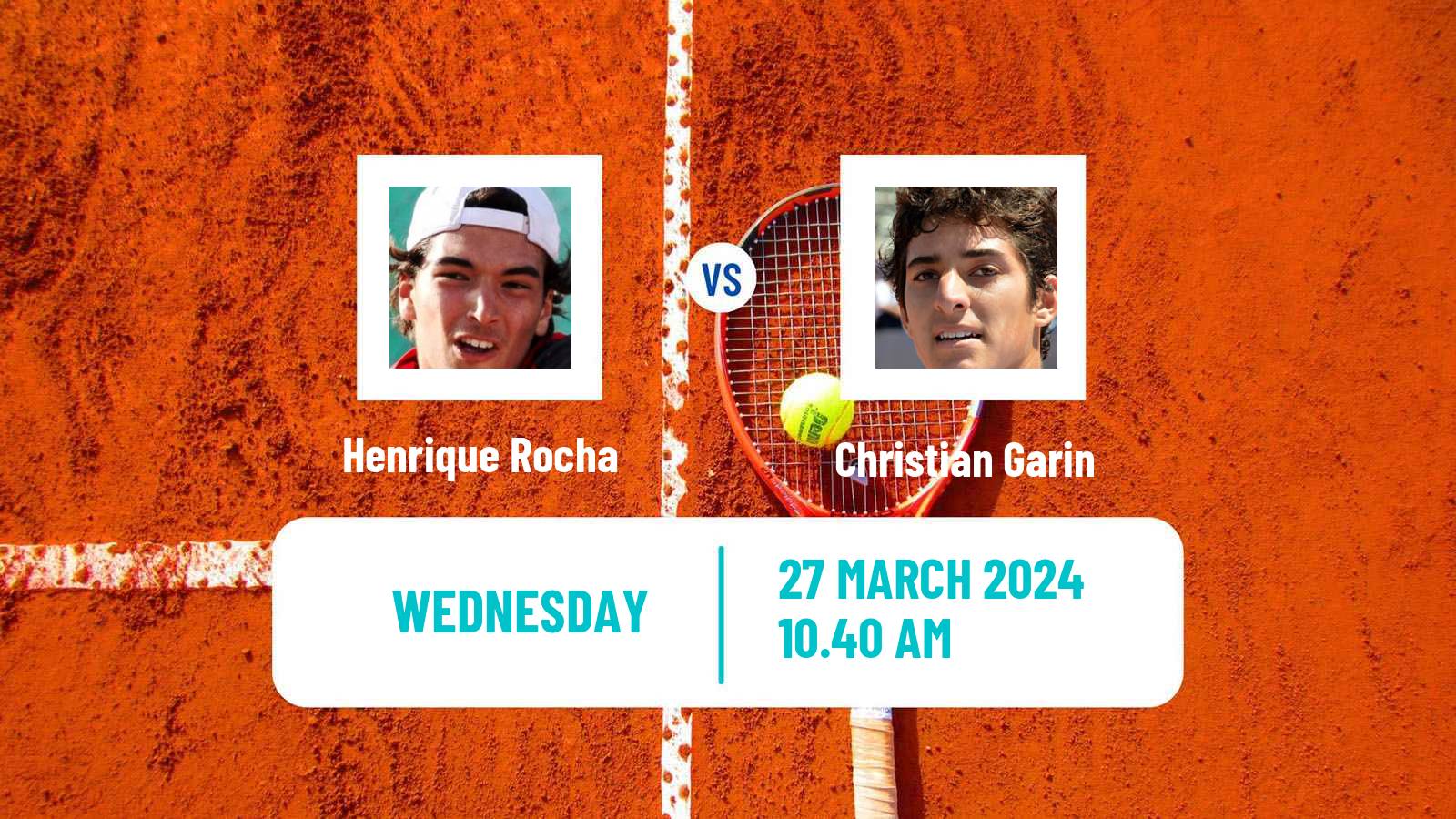 Tennis Girona Challenger Men Henrique Rocha - Christian Garin
