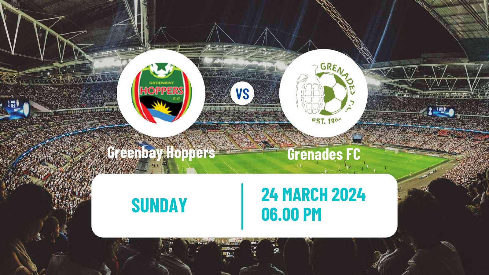 Soccer Antigua and Barbuda FA Premier League Greenbay Hoppers - Grenades