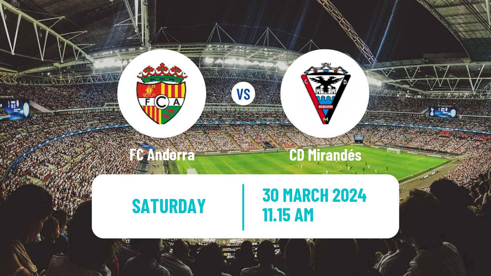 Soccer Spanish LaLiga2 FC Andorra - Mirandés