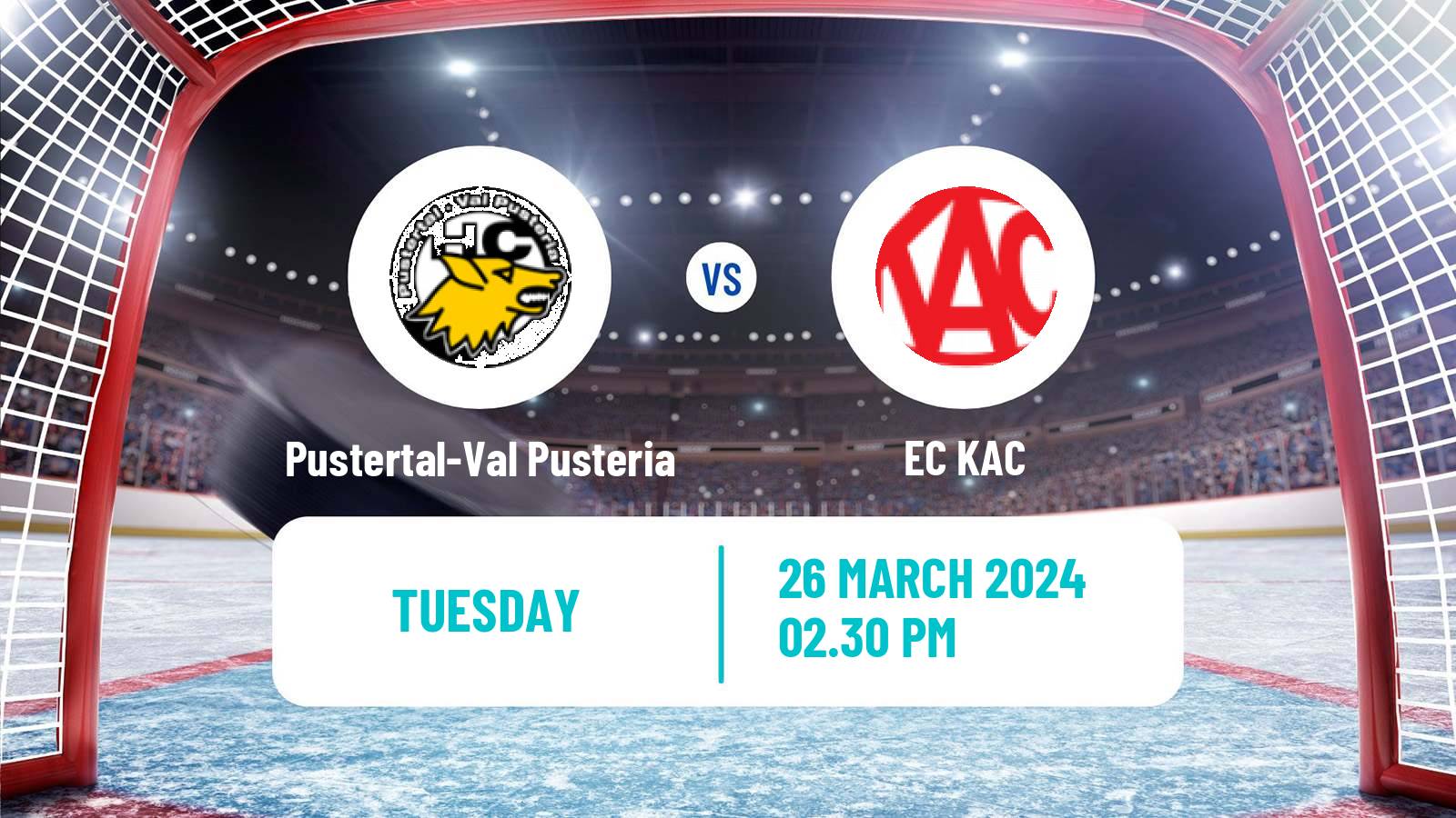 Hockey Austrian Ice Hockey League Pustertal-Val Pusteria - EC KAC