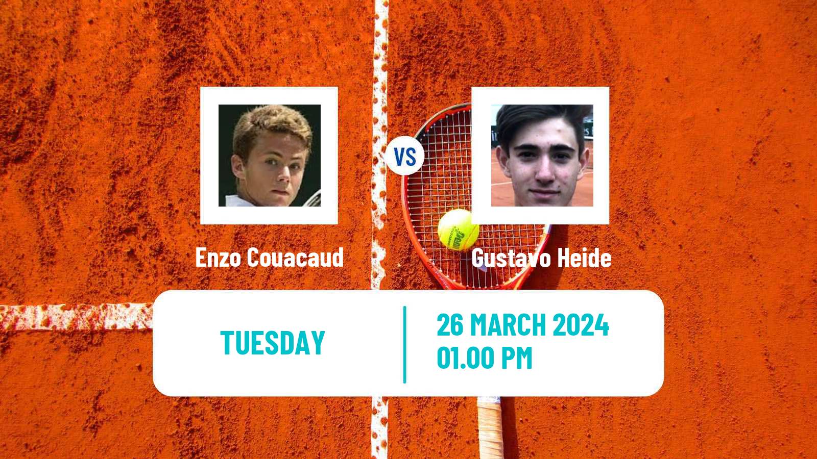 Tennis Sao Leopoldo Challenger Men Enzo Couacaud - Gustavo Heide