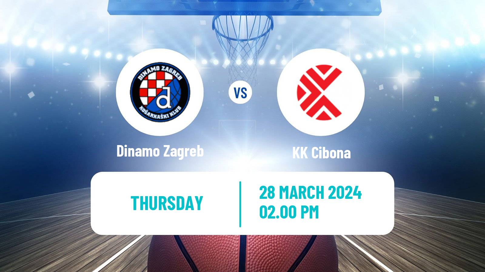 Basketball Croatian Premijer Liga Basketball Dinamo Zagreb - Cibona