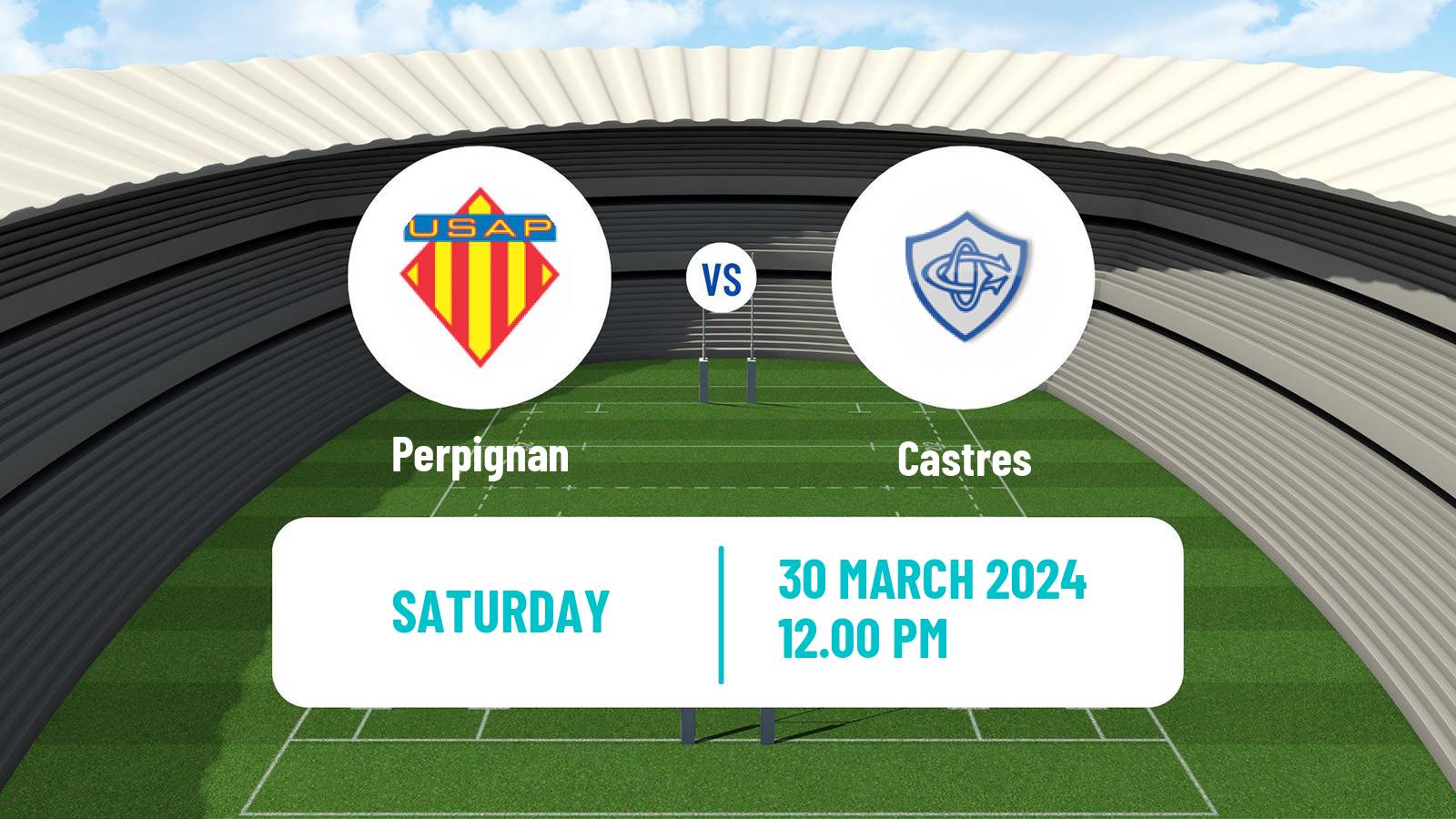 Rugby union French Top 14 Perpignan - Castres