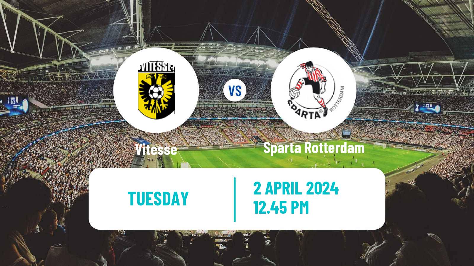 Soccer Dutch Eredivisie Vitesse - Sparta Rotterdam