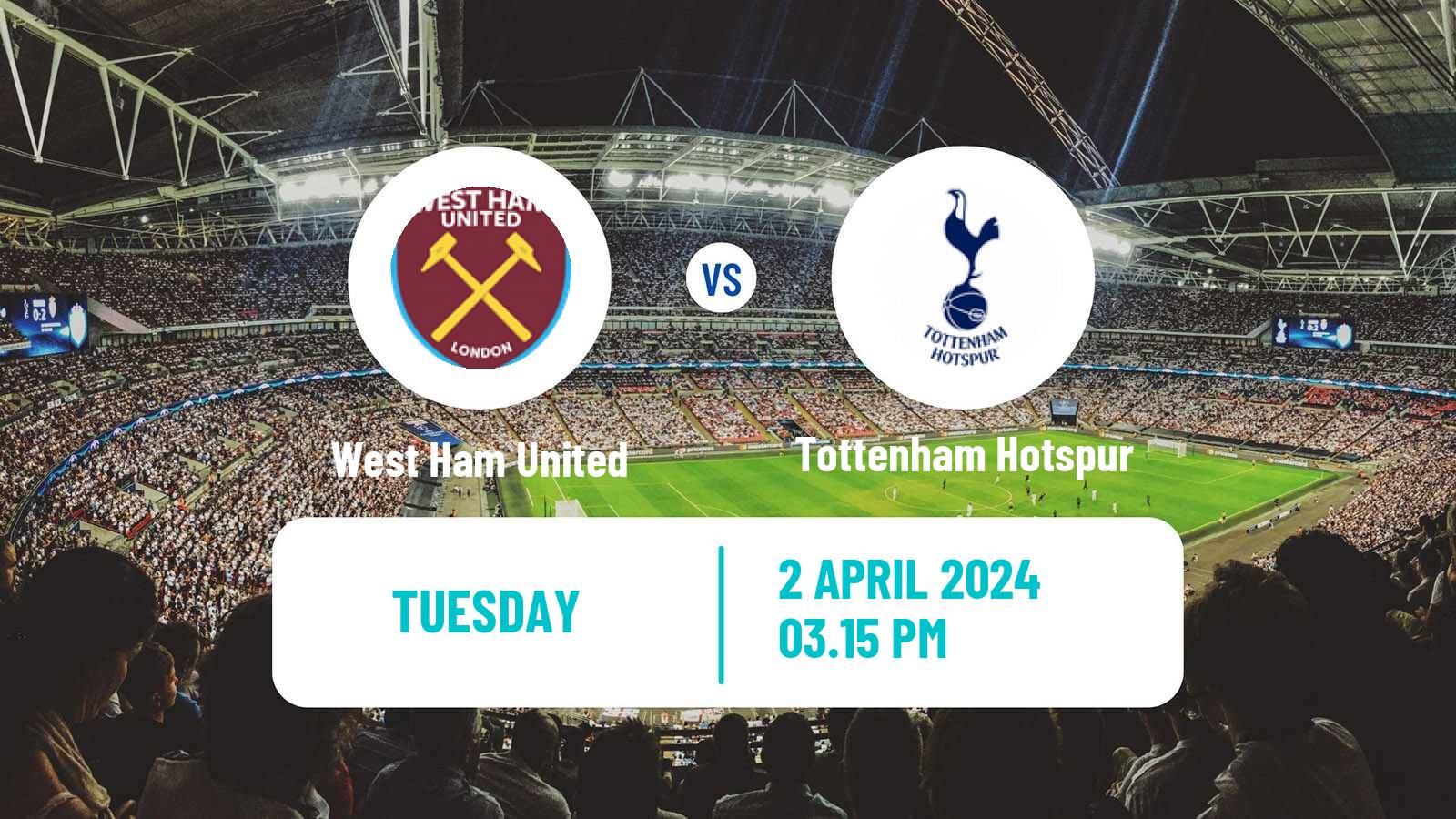Soccer English Premier League West Ham United - Tottenham Hotspur