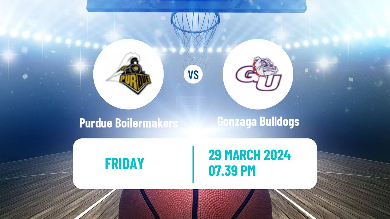 Basketball NCAA College Basketball Purdue Boilermakers - Gonzaga Bulldogs