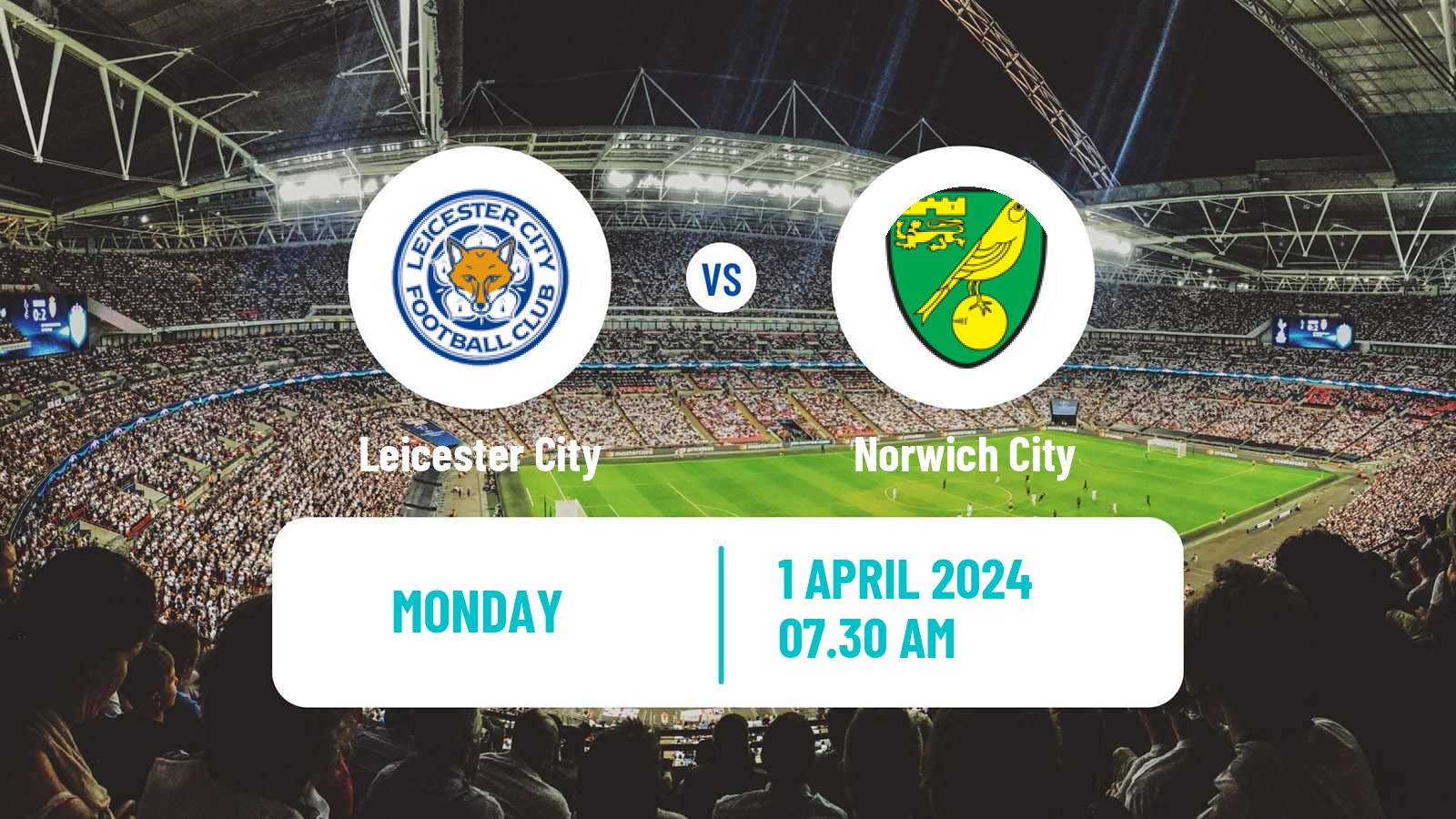 Soccer English League Championship Leicester City - Norwich City