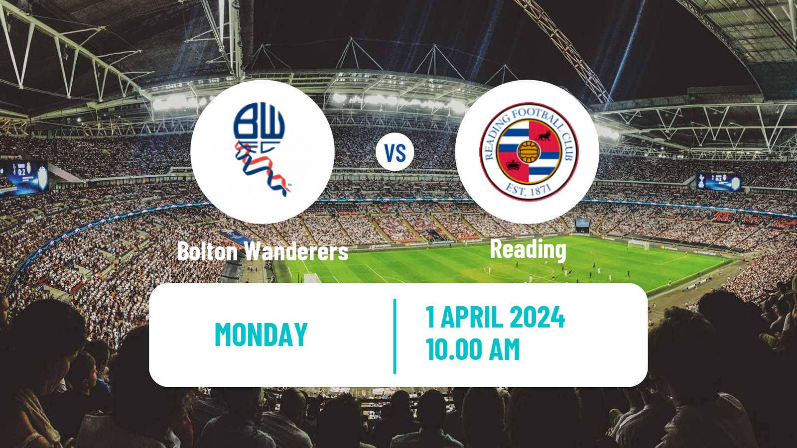 Soccer English League One Bolton Wanderers - Reading
