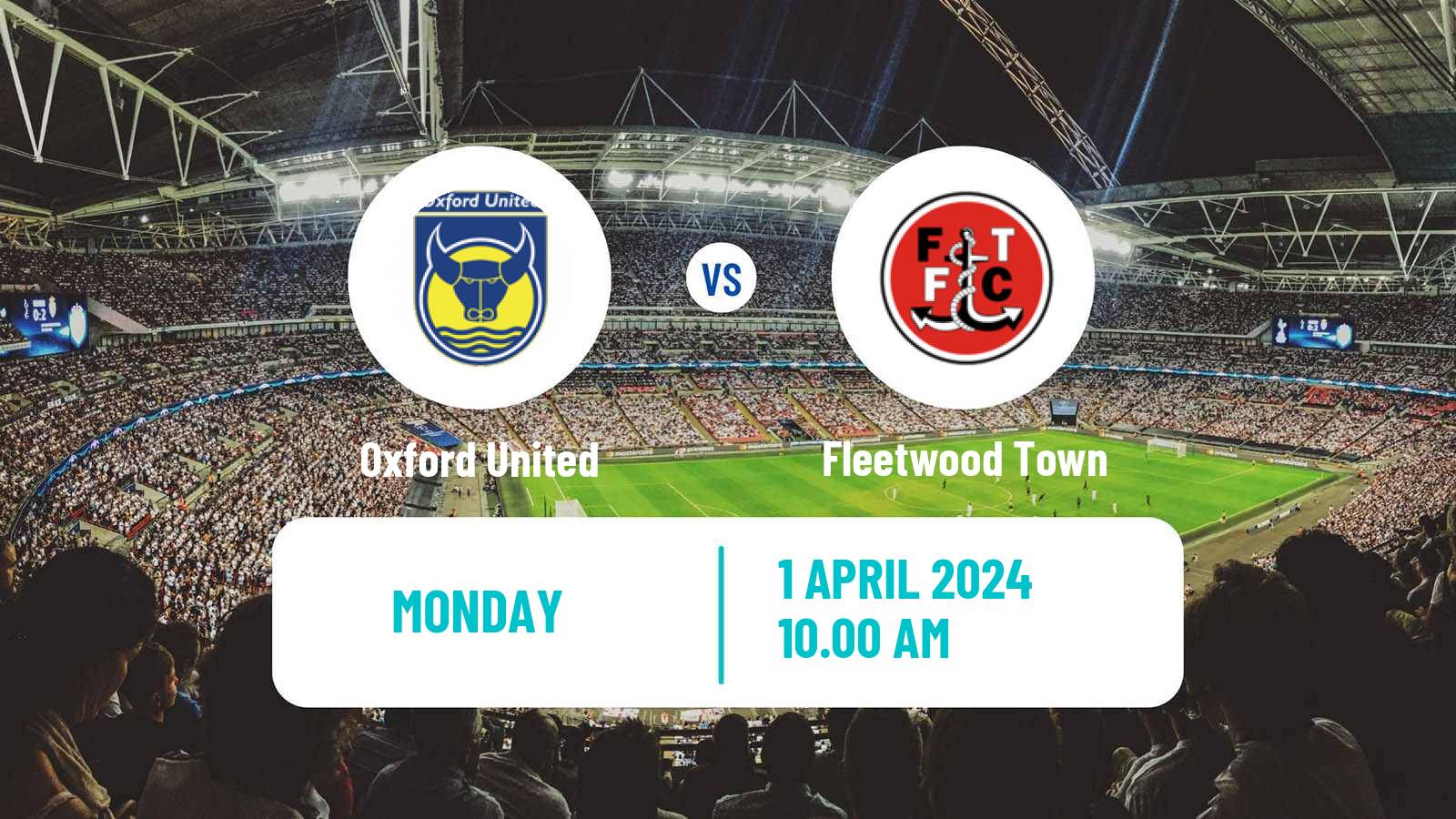 Soccer English League One Oxford United - Fleetwood Town