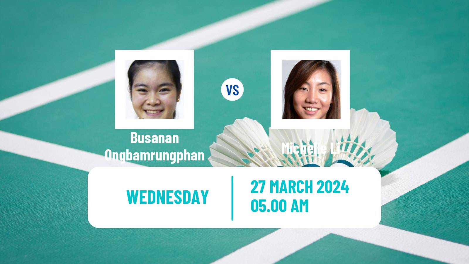 Badminton BWF World Tour Spain Masters Women Busanan Ongbamrungphan - Michelle Li