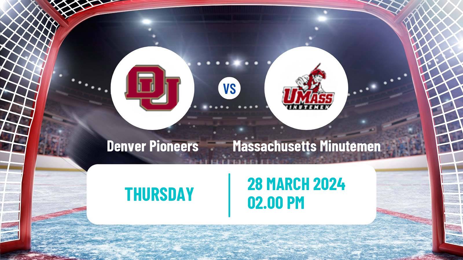 Hockey NCAA Hockey Denver Pioneers - Massachusetts Minutemen