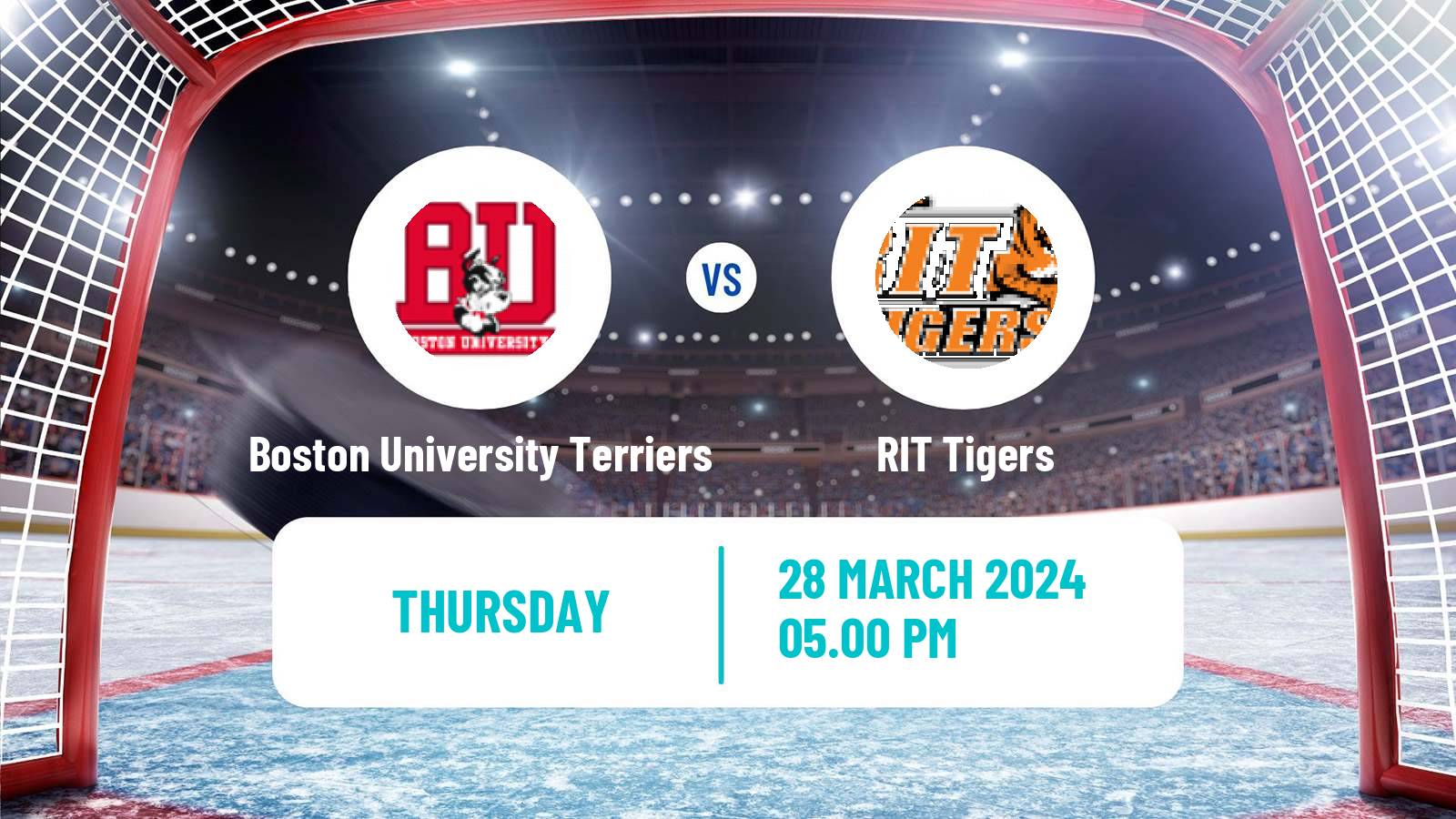 Hockey NCAA Hockey Boston University Terriers - RIT Tigers