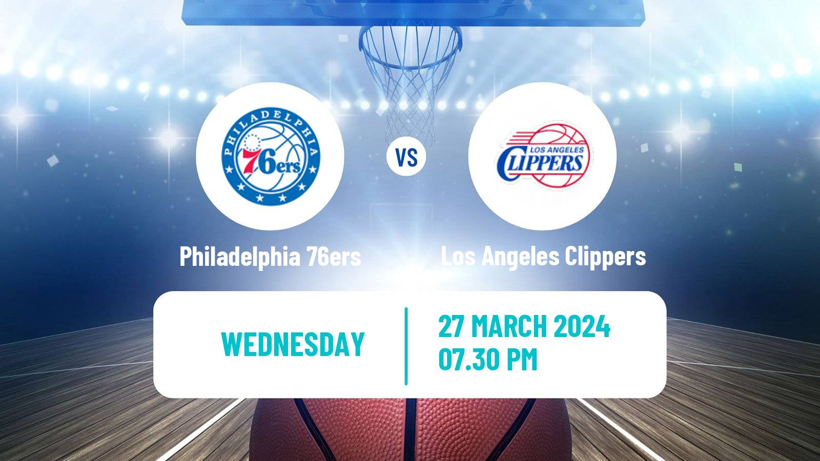 Basketball NBA Philadelphia 76ers - Los Angeles Clippers
