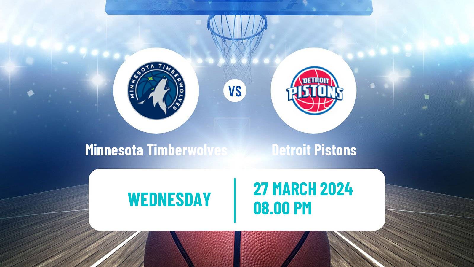 Basketball NBA Minnesota Timberwolves - Detroit Pistons