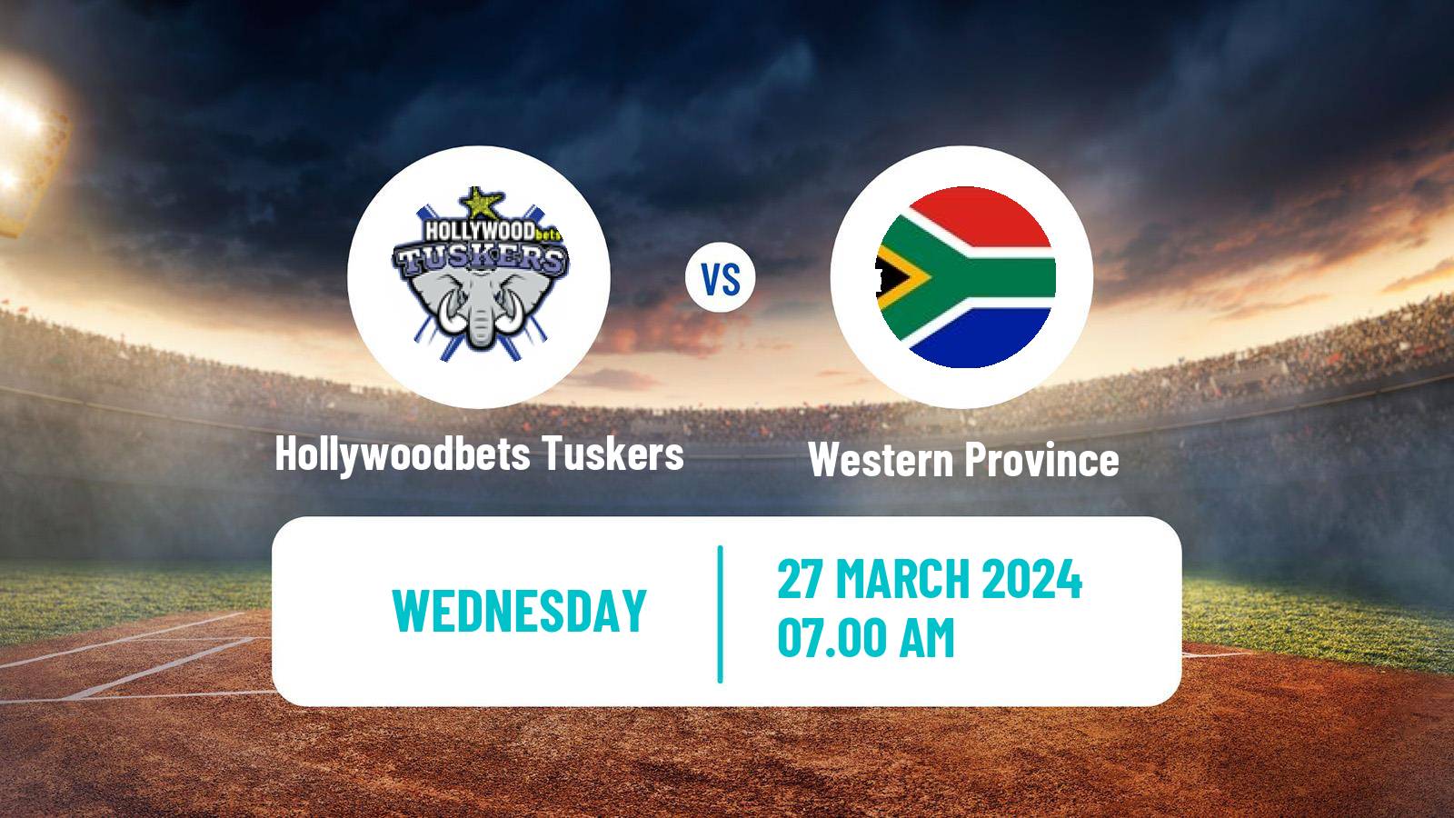 Cricket CSA T20 Challenge Hollywoodbets Tuskers - Western Province