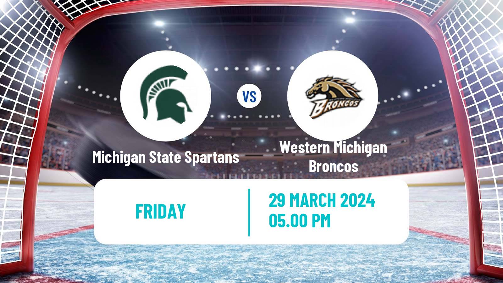 Hockey NCAA Hockey Michigan State Spartans - Western Michigan Broncos