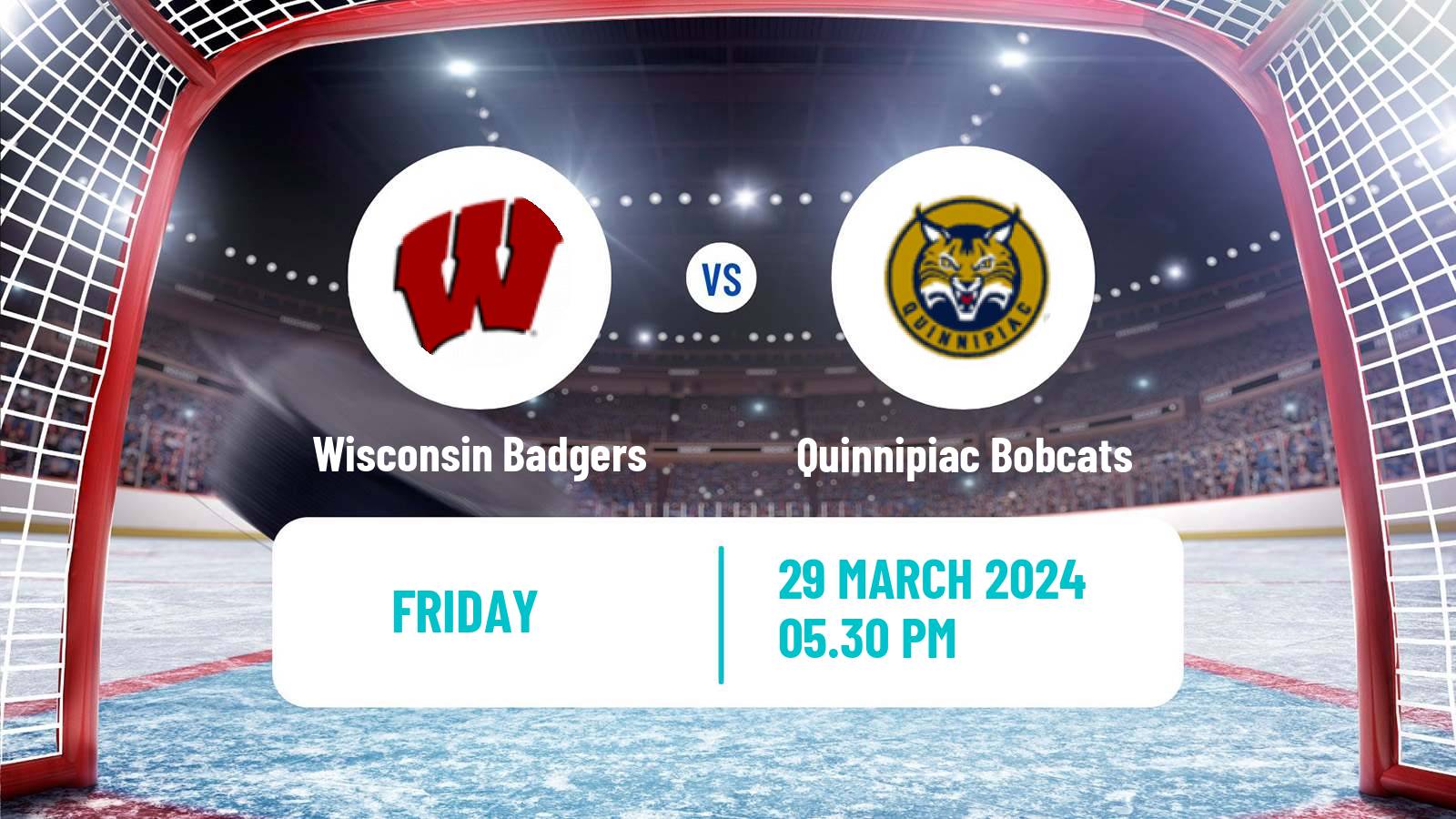 Hockey NCAA Hockey Wisconsin Badgers - Quinnipiac Bobcats