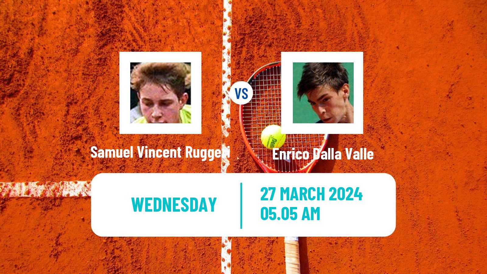 Tennis Naples 3 Challenger Men Samuel Vincent Ruggeri - Enrico Dalla Valle
